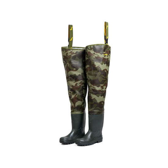 PVC Camo Thigh-High Boots