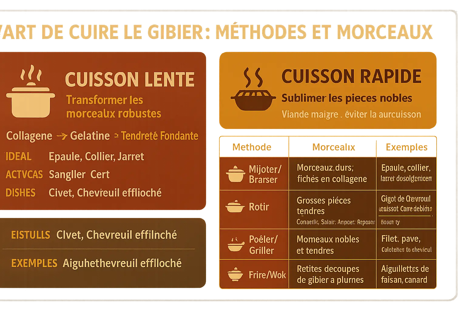Cuisson du gibier