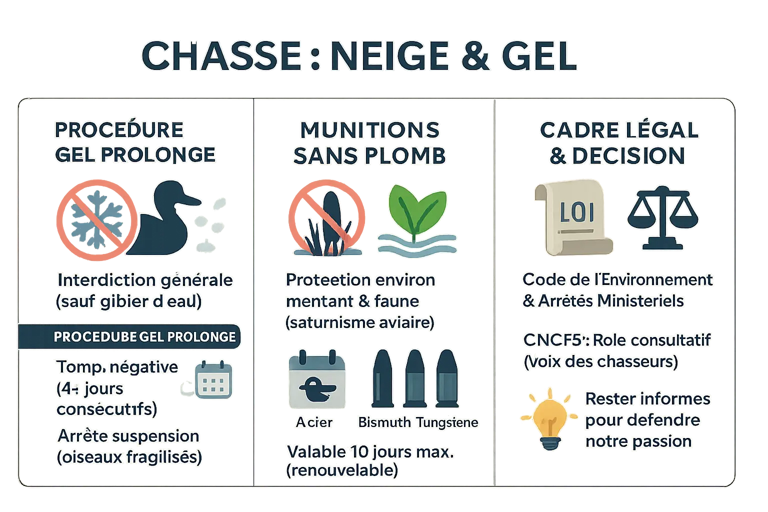 Chasse en conditions hivernales : réglementations essentielles