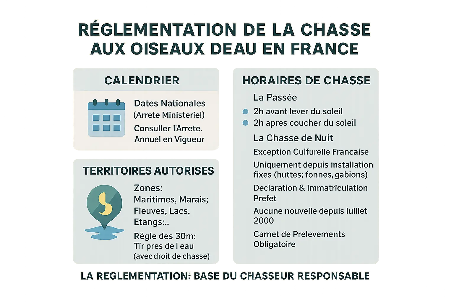 Réglementation chasse gibier d'eau France